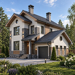 Дом из газобетона с площадью 129 кв. м.